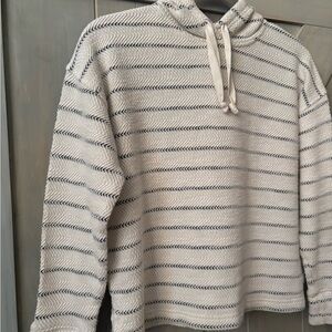 J. Crew Cream and Black Hoodie